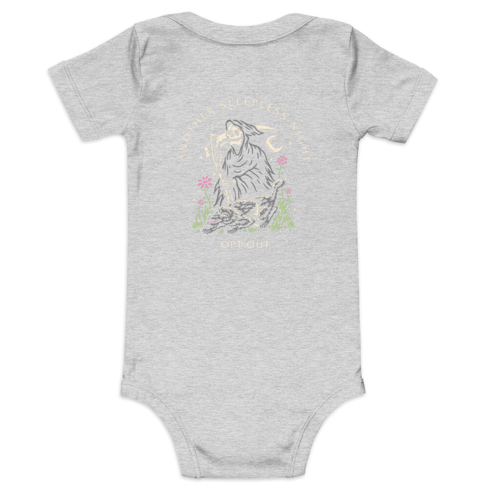 Opt Out - Another Sleepless Night Baby Onesie