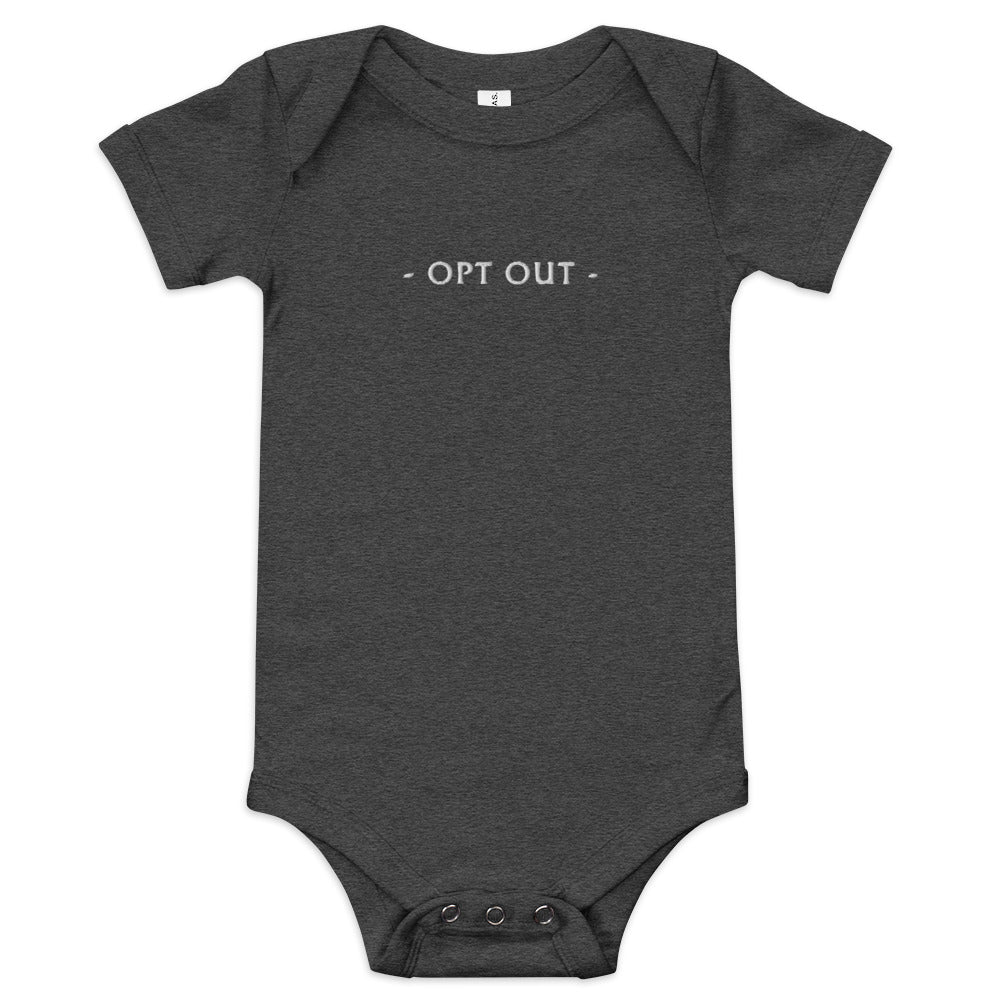 Opt Out - Another Sleepless Night Baby Onesie